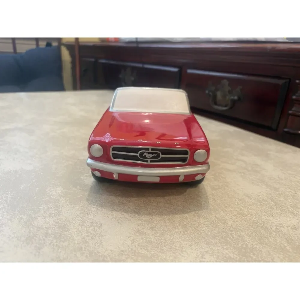 Teleflora 1965 Ford Mustang Convertible Car Red Ceramic Planter